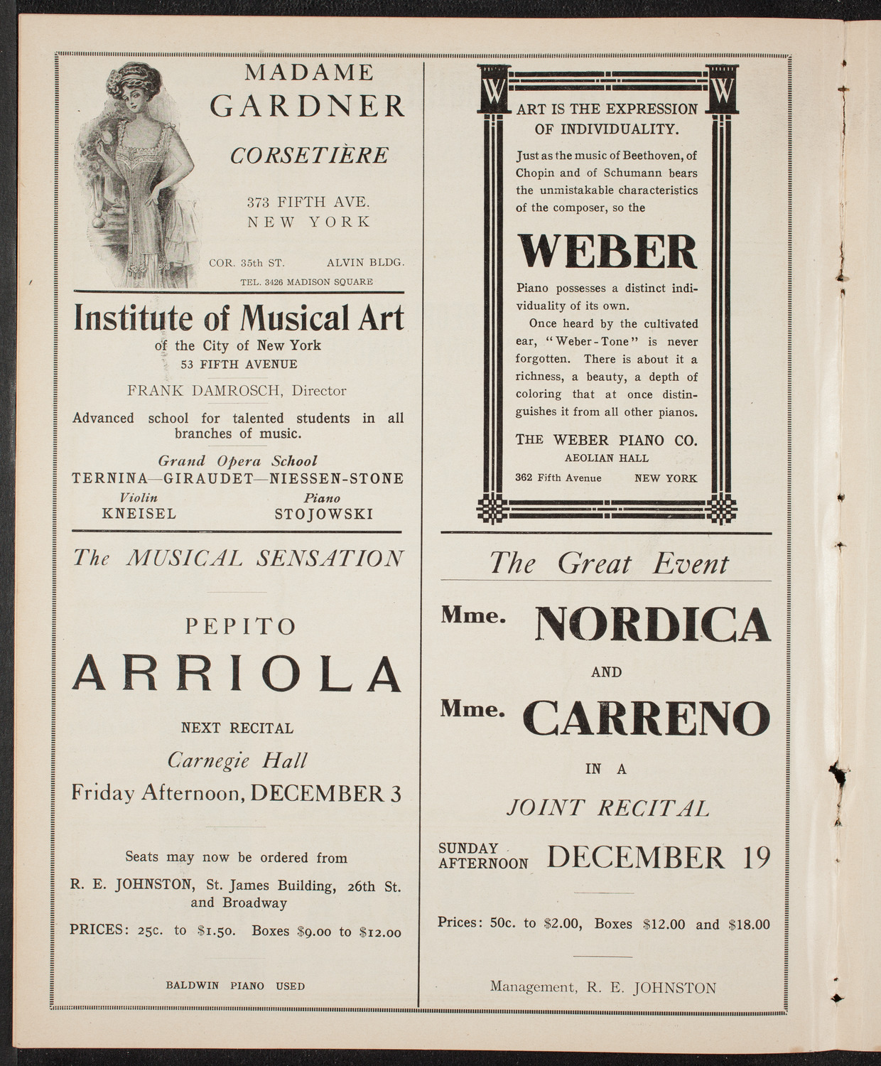 People's Symphony Concert, November 26, 1909, program page 6