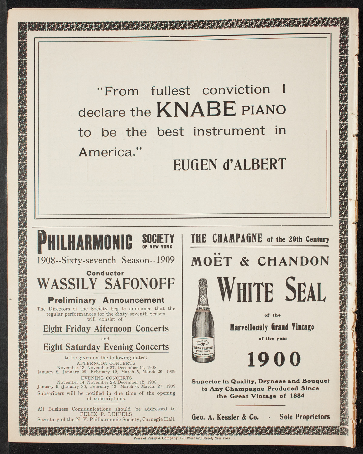 Graduation: Packard Commercial School, May 26, 1908, program page 12