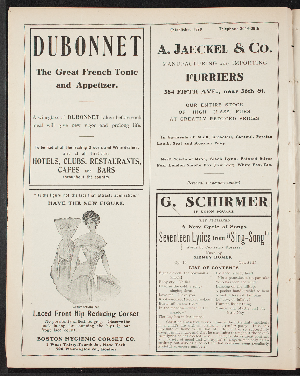 The Civic Forum, March 22, 1908, program page 8