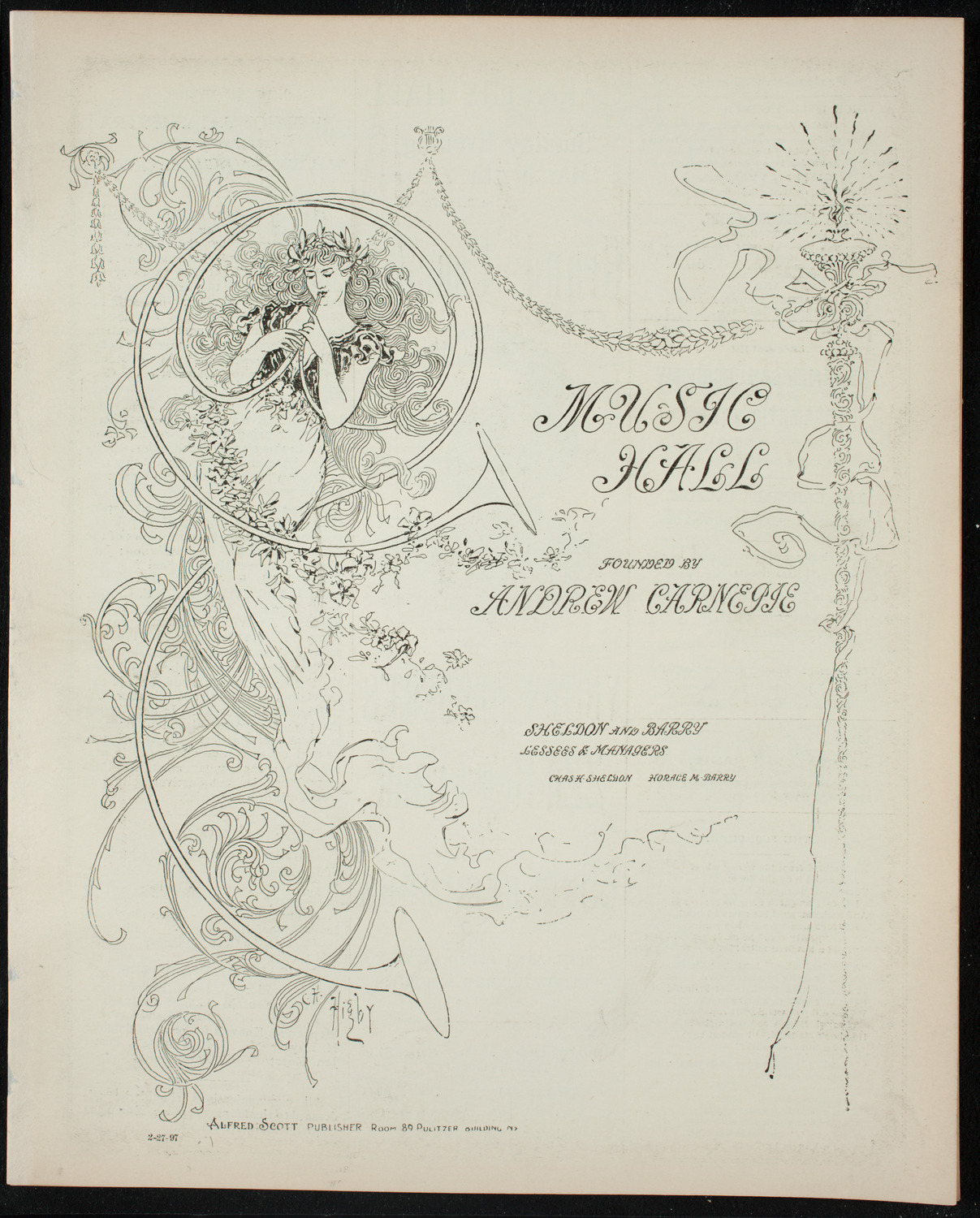 Lecture by William Jennings Bryan, February 27, 1897, program page 1