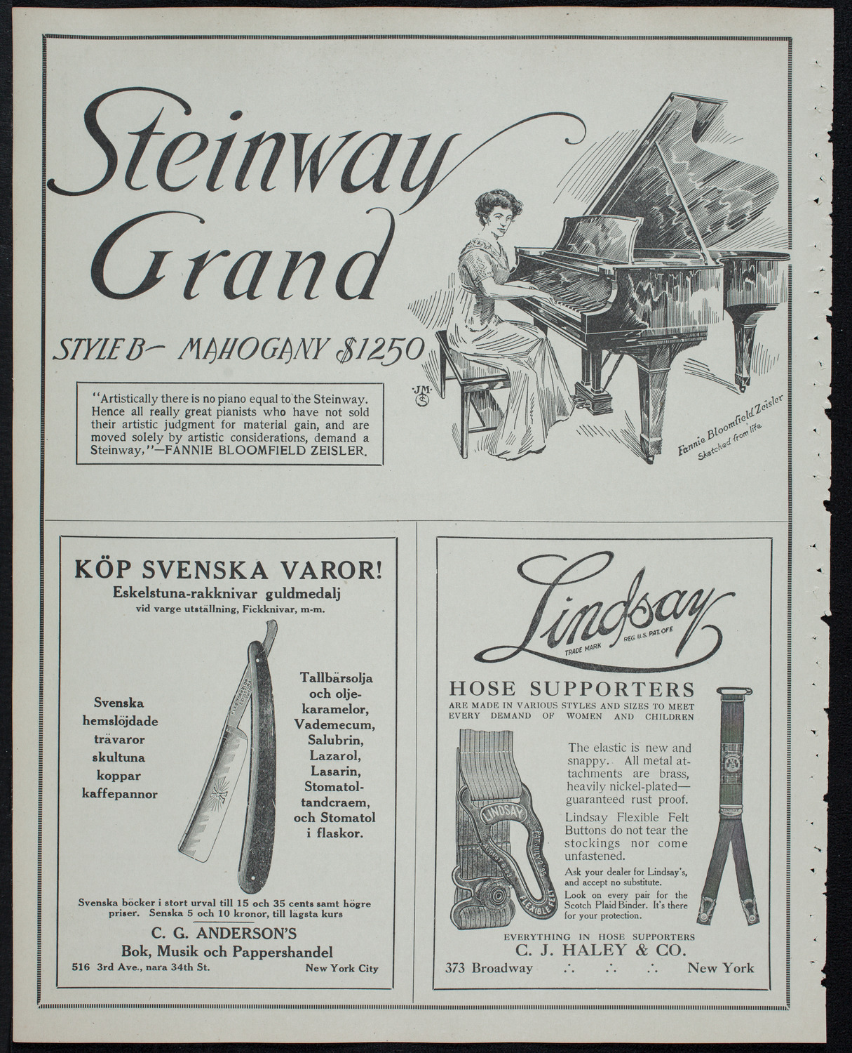 Scandinavian Singing Societies of New York and Vicinity, May 4, 1913, program page 4