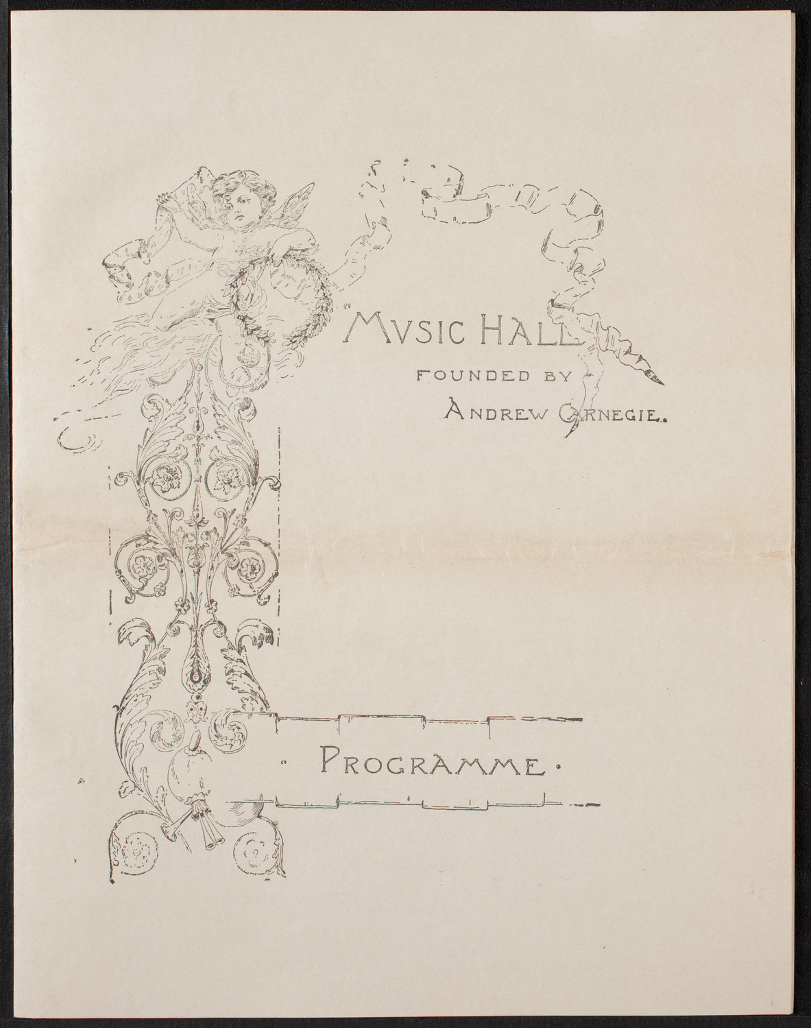 Rose Schottenfels, March 8, 1892, program page 1