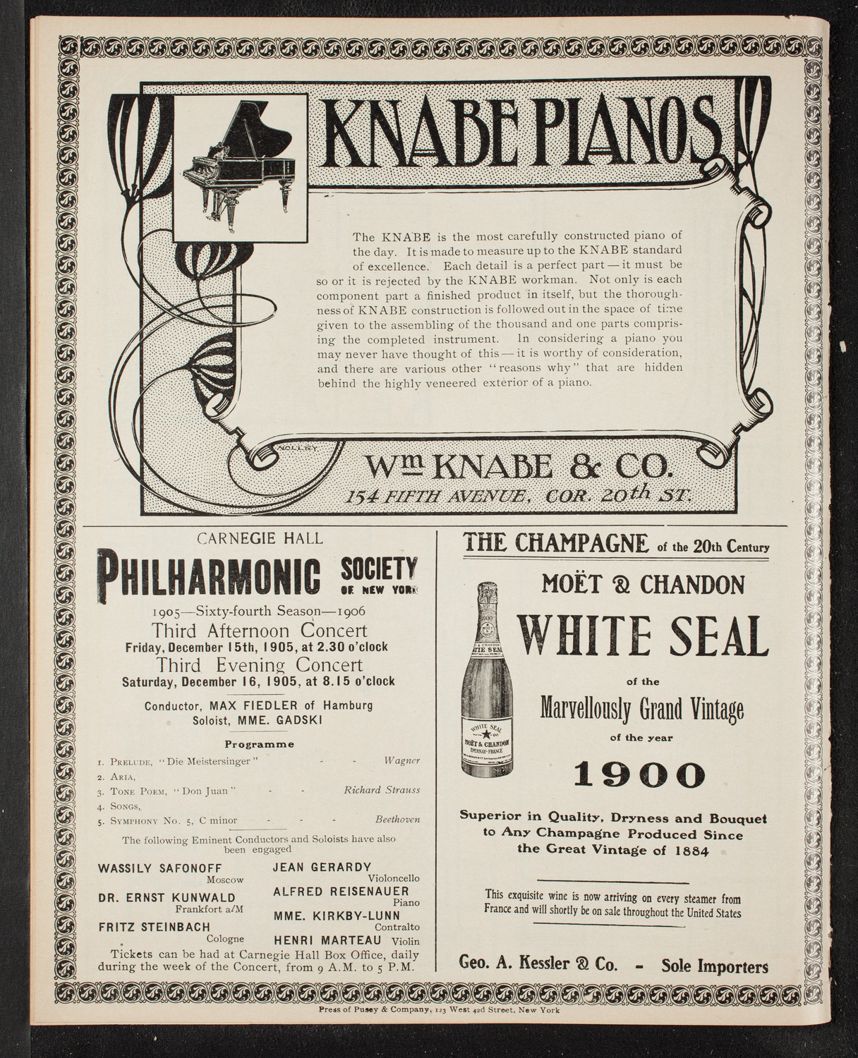 Mendelssohn's Elijah, December 8, 1905, program page 12