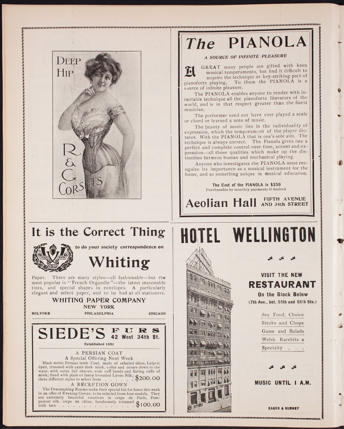 Wetzler Symphony Orchestra, November 19, 1902, program page 6