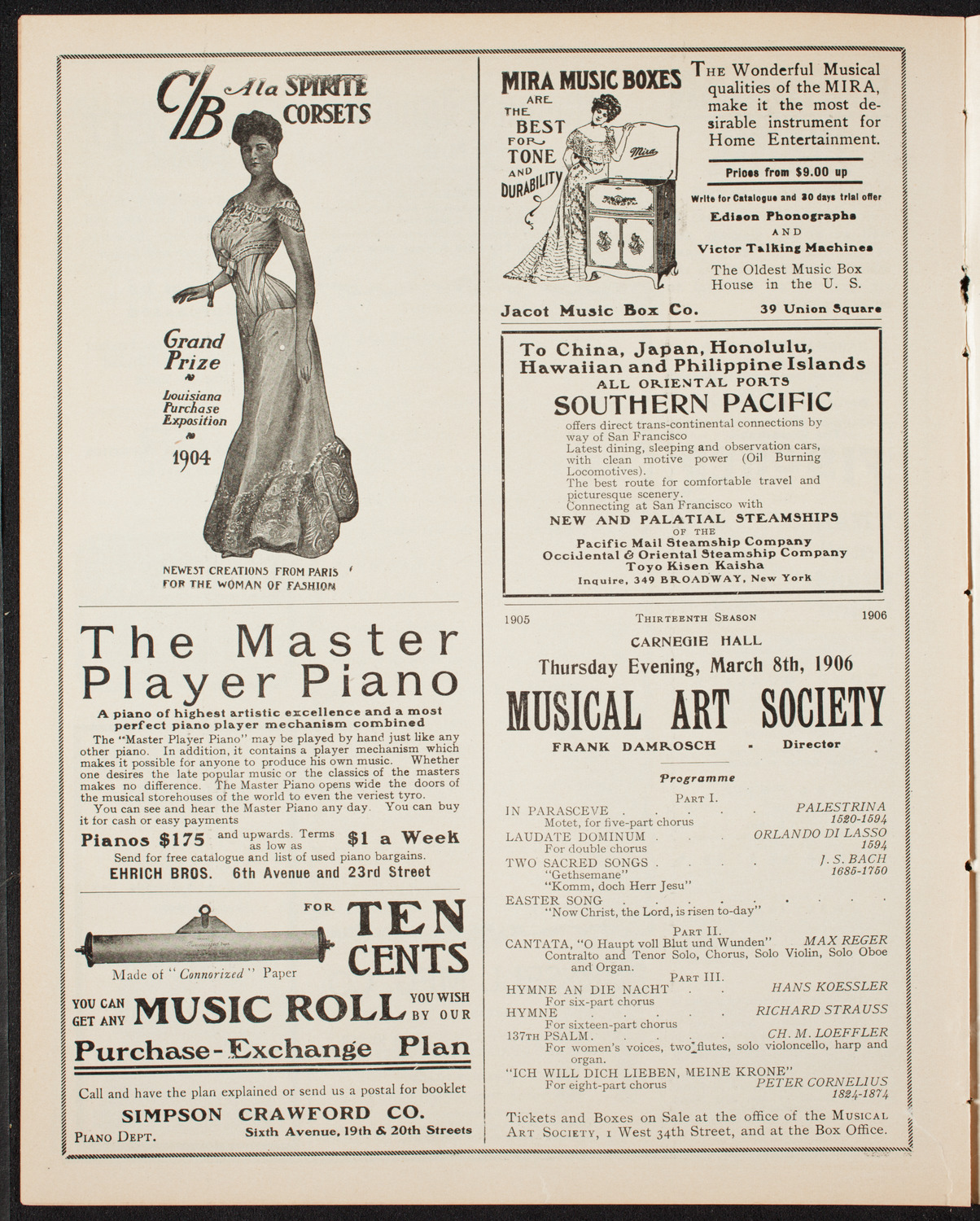 Elmendorf Lecture: The Rhine, March 5, 1906, program page 8