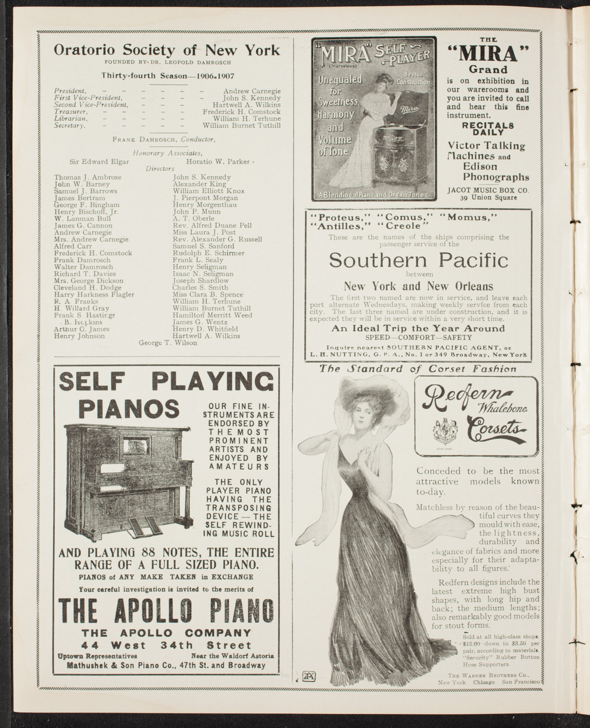 Wiener Männergesangverein (Vienna Male Choral Society), May 7, 1907, program page 2