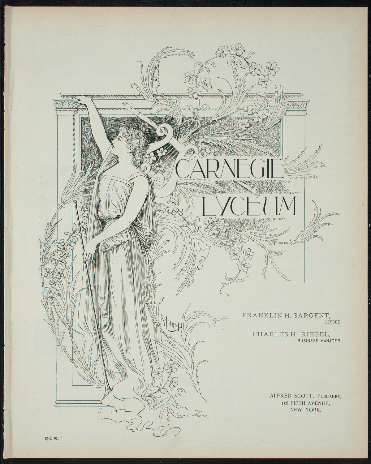 Columbia University Sophomore Class, December 21, 1897, program page 1