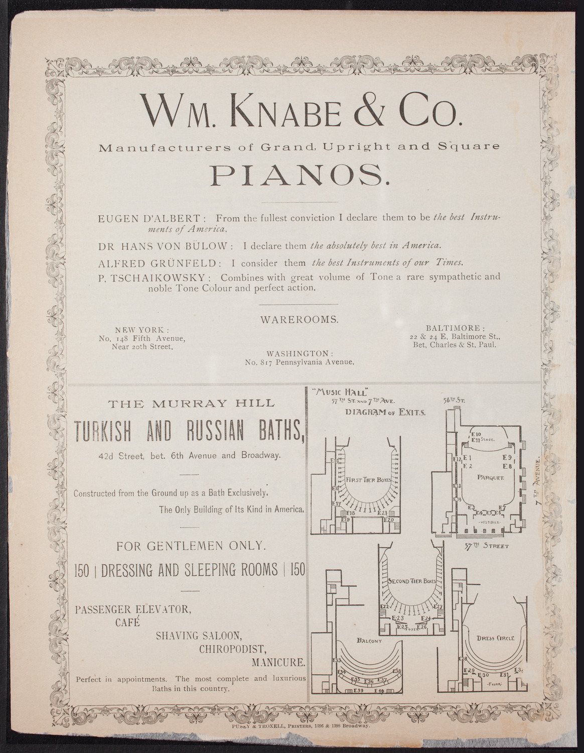 Urania Scientific Theatre, December 1, 1892, program page 4