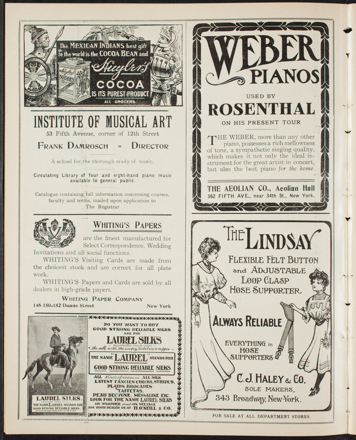 Mieczyslaw Horszowski, Piano, January 6, 1907, program page 6