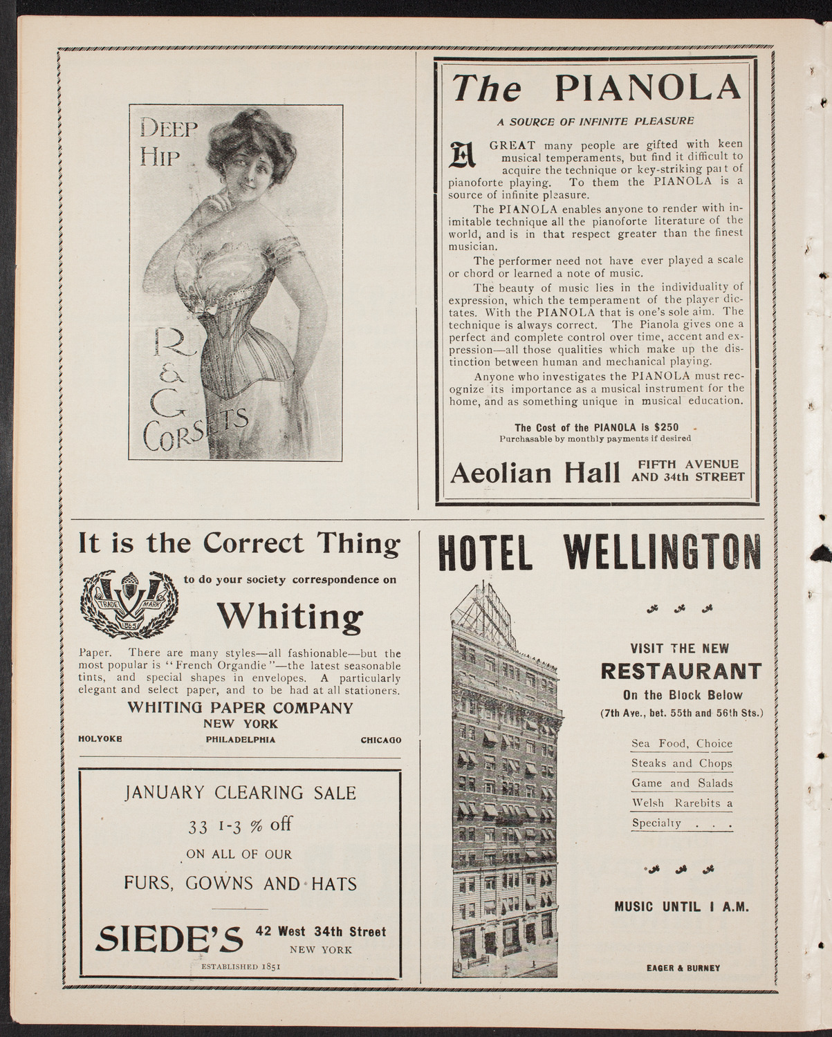 Meeting: YMCA/ Mass Meeting for Men, February 8, 1903, program page 6