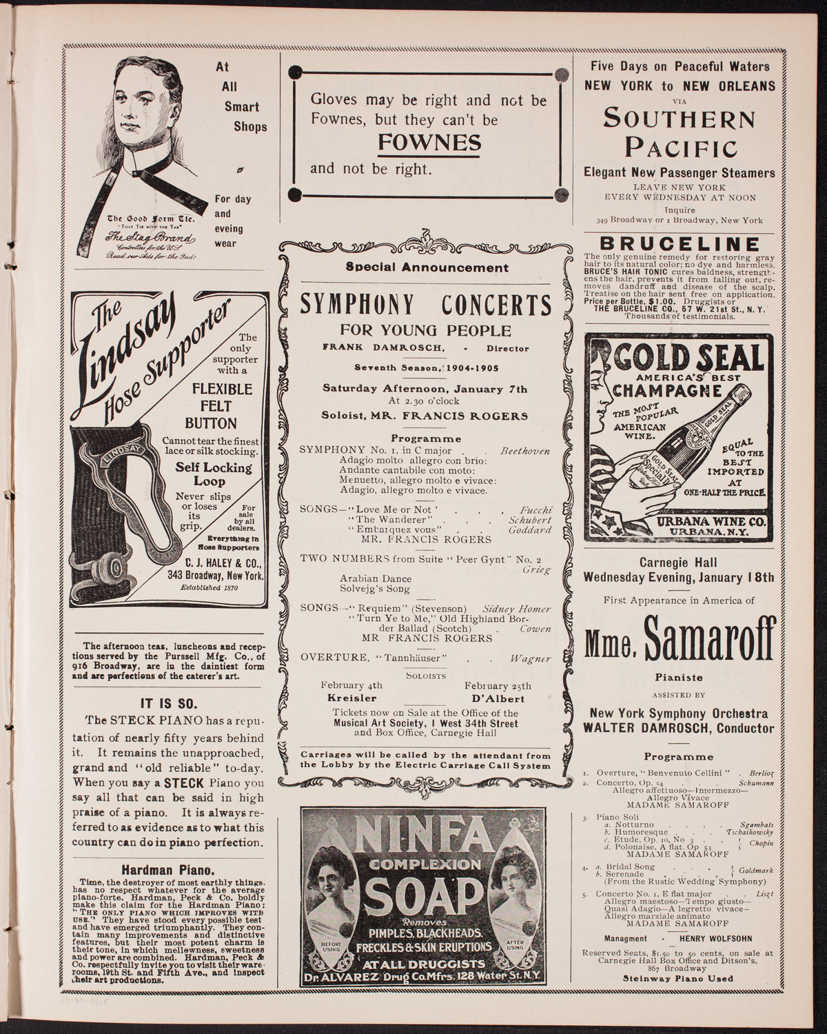 Oratorio Society of New York, December 30, 1904, program page 9