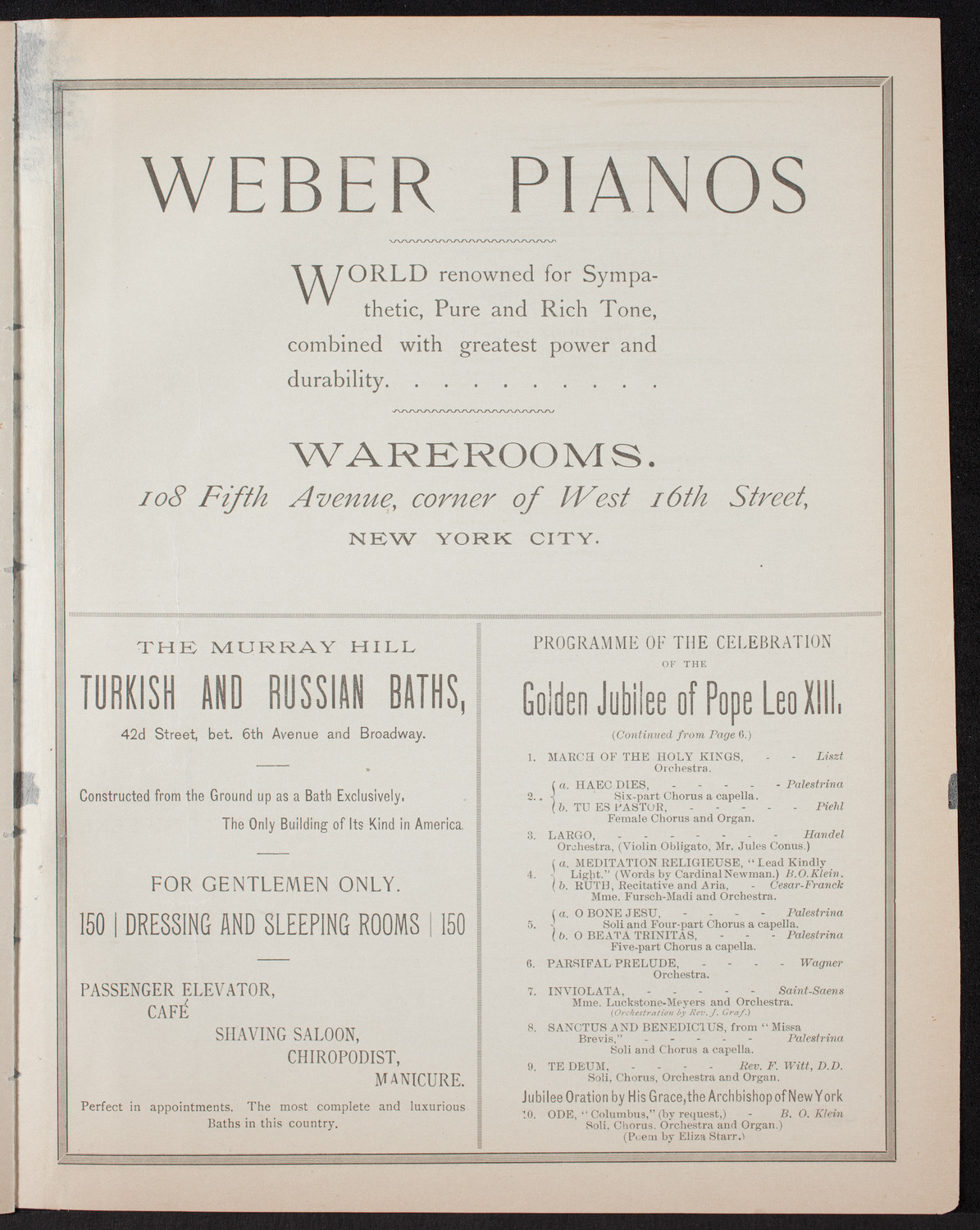 Benefit: German Hospital and Dispensary, January 30, 1893, program page 11