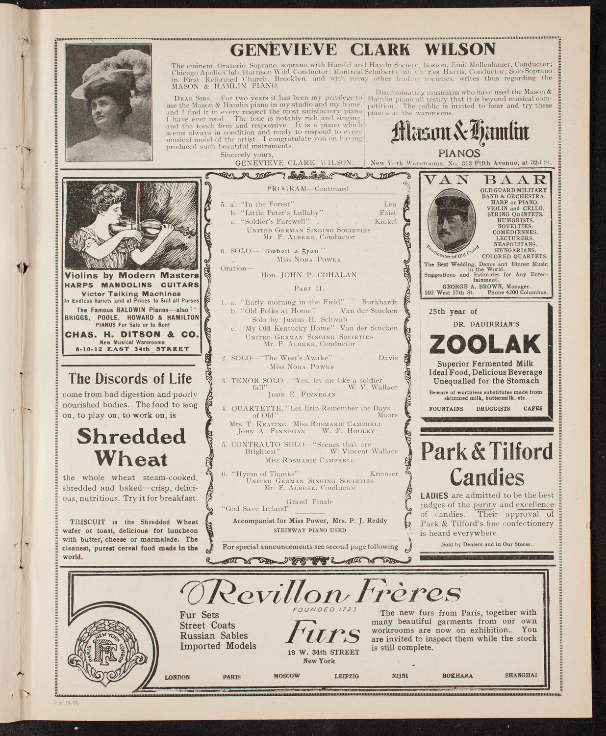 Clan-na-Gael Emmet Celebration, March 6, 1910, program page 7