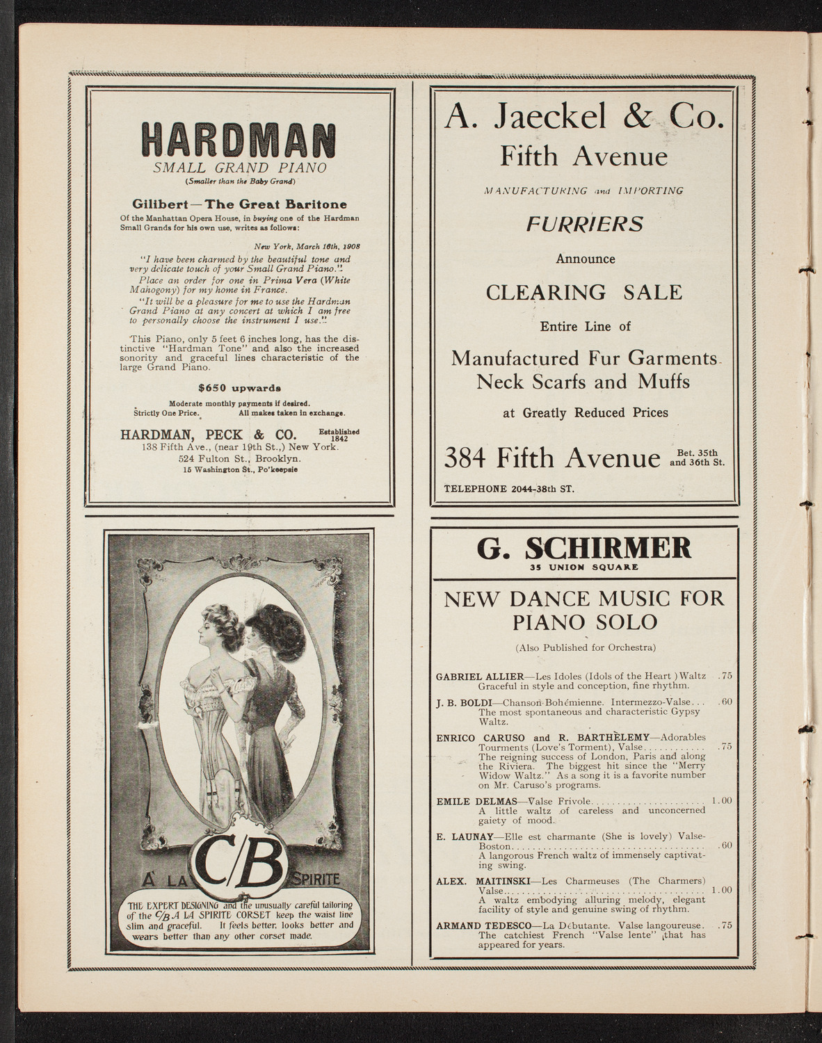 German Liederkranz, February 6, 1909, program page 8
