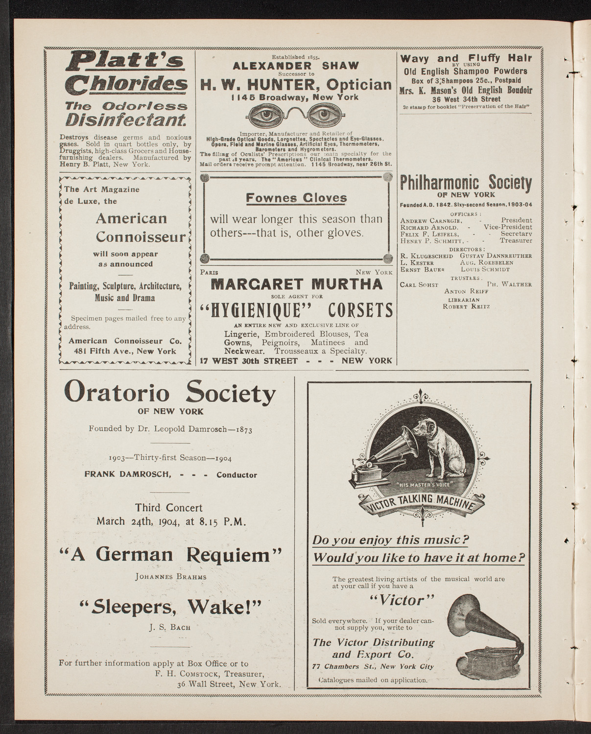 New York Philharmonic, January 29, 1904, program page 2