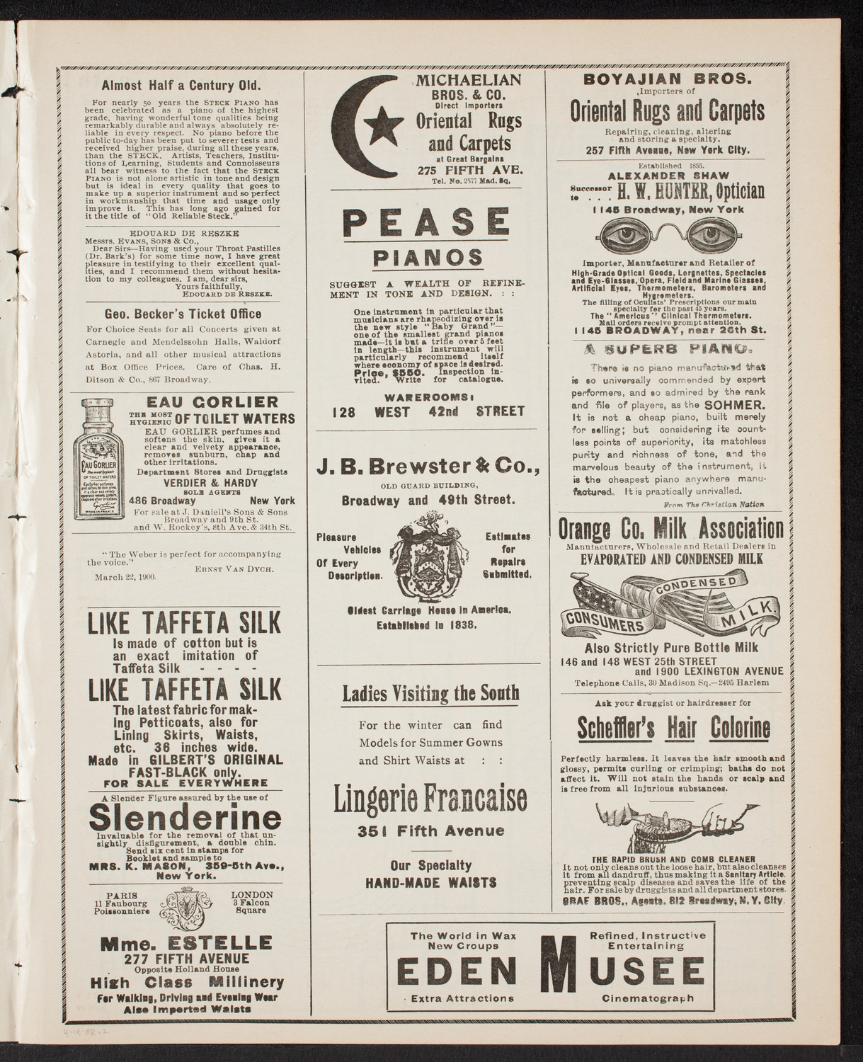 People's Choral Union, April 14, 1902, program page 3