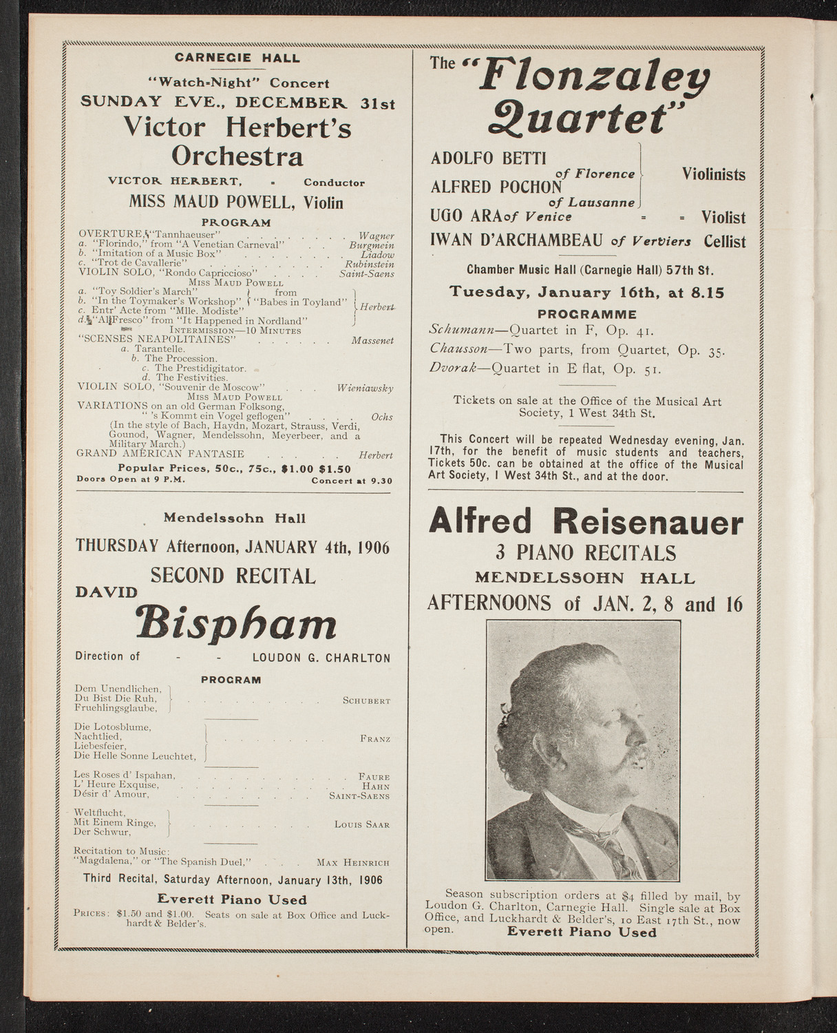 Oratorio Society of New York, December 27, 1905, program page 10