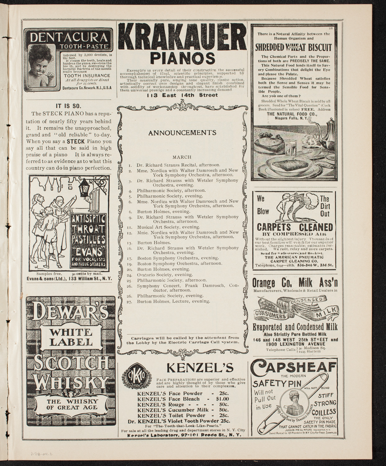 Lecture by Burton Holmes, February 28, 1904, program page 3