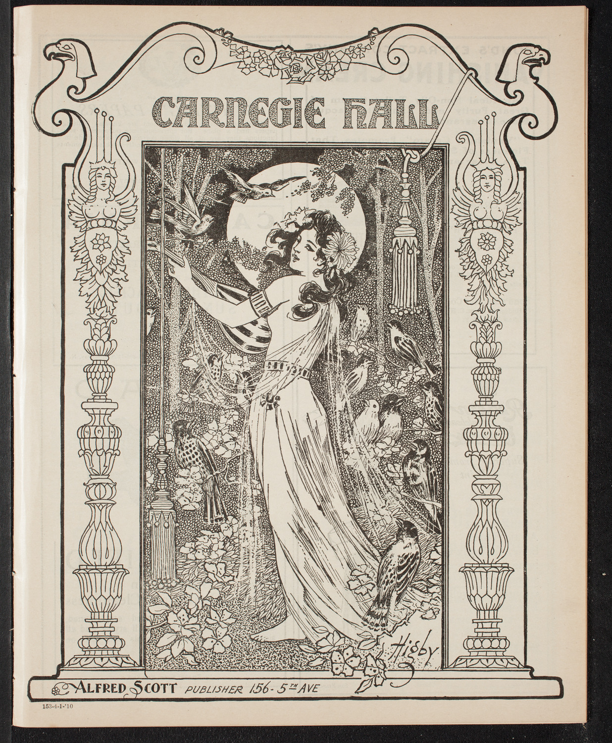 New York Philharmonic, April 1, 1910, program page 1