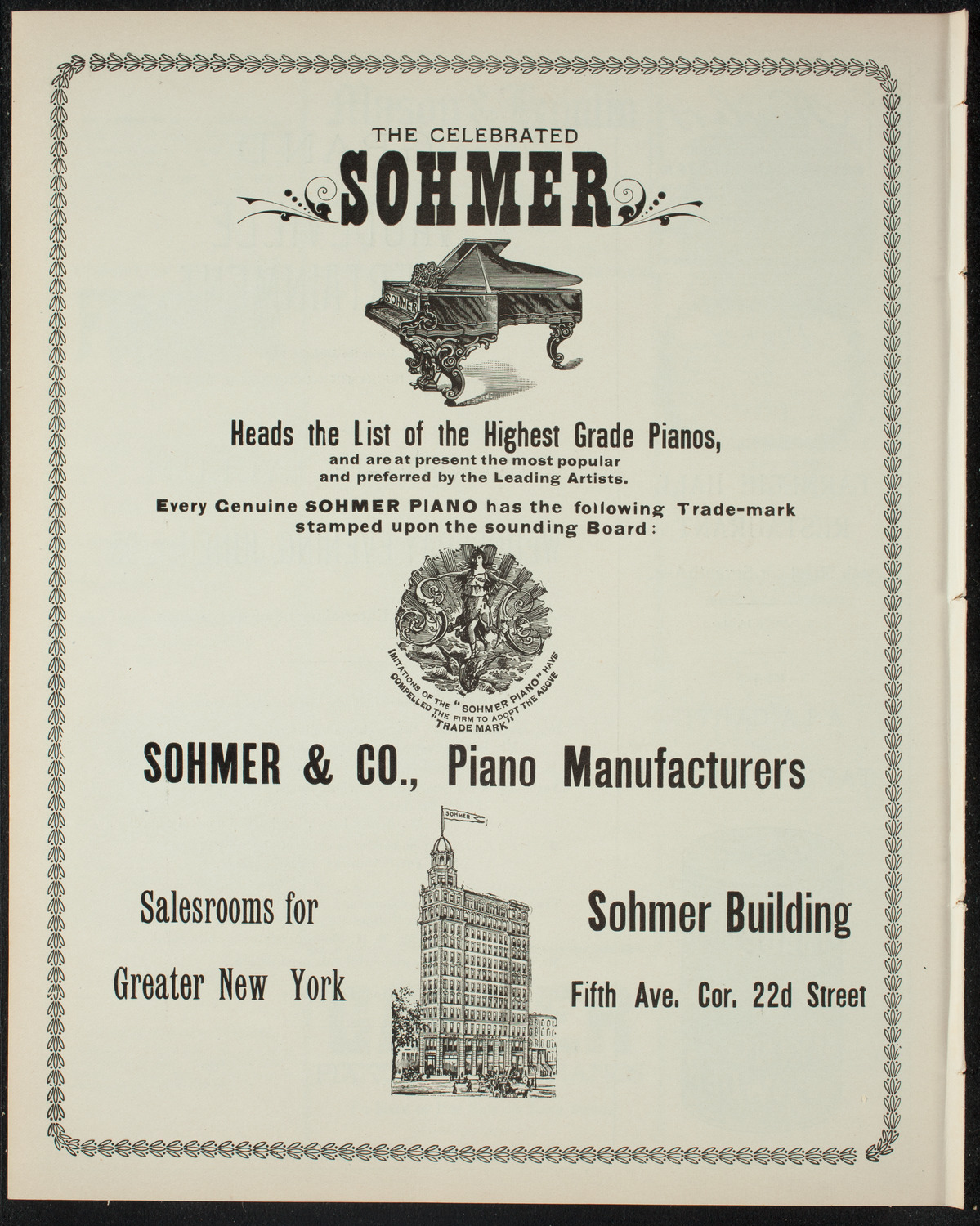 Club Lirico-Dramatico Cubano, May 25, 1898, program page 8