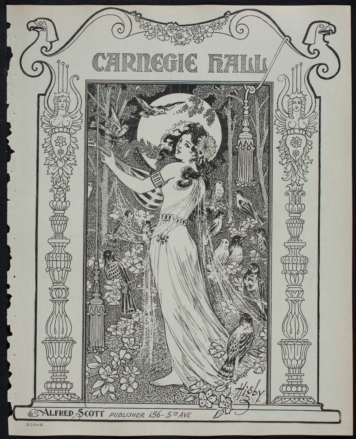 Lecture by Angus Hamilton, February 19, 1913, program page 1