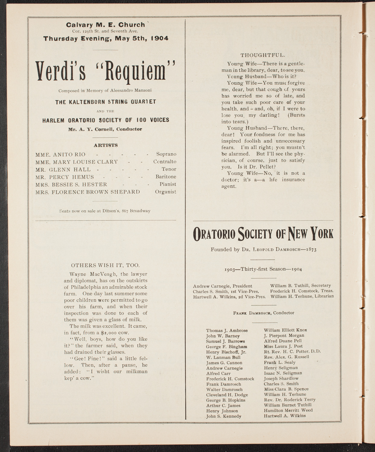 Graduation: College of Pharmacy of the City of New York, April 28, 1904, program page 8