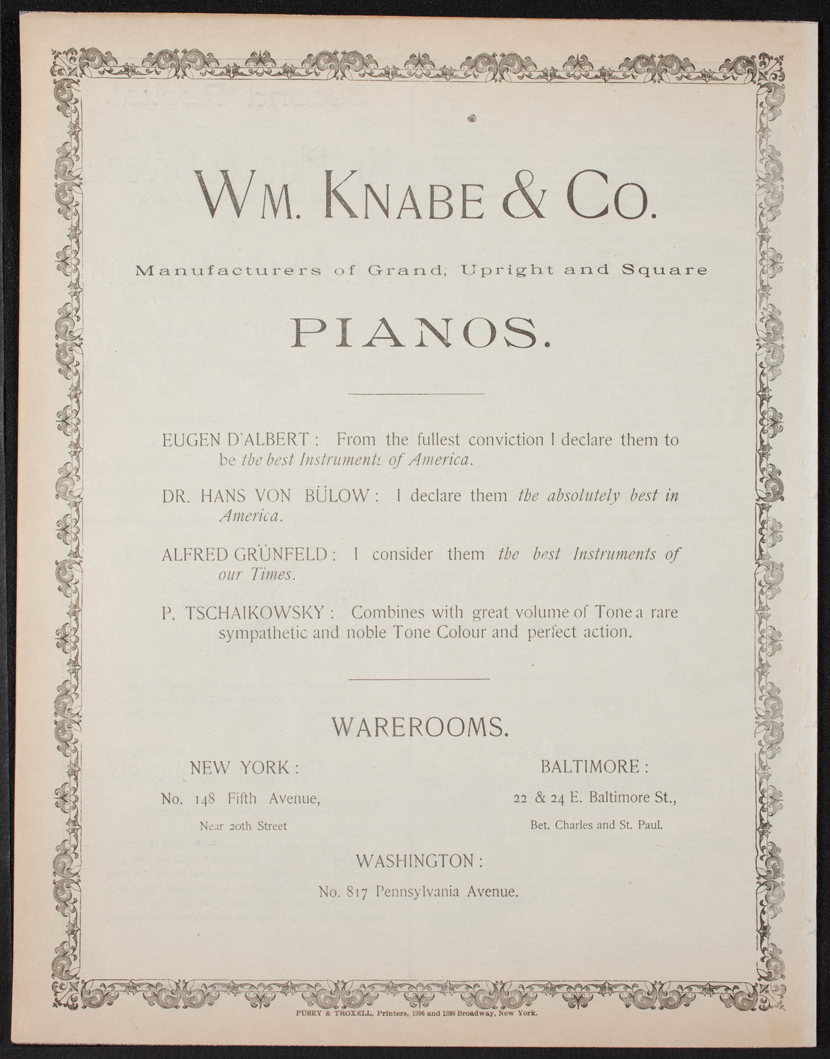 Second Grand Wagner Concert, February 23, 1893, program page 15