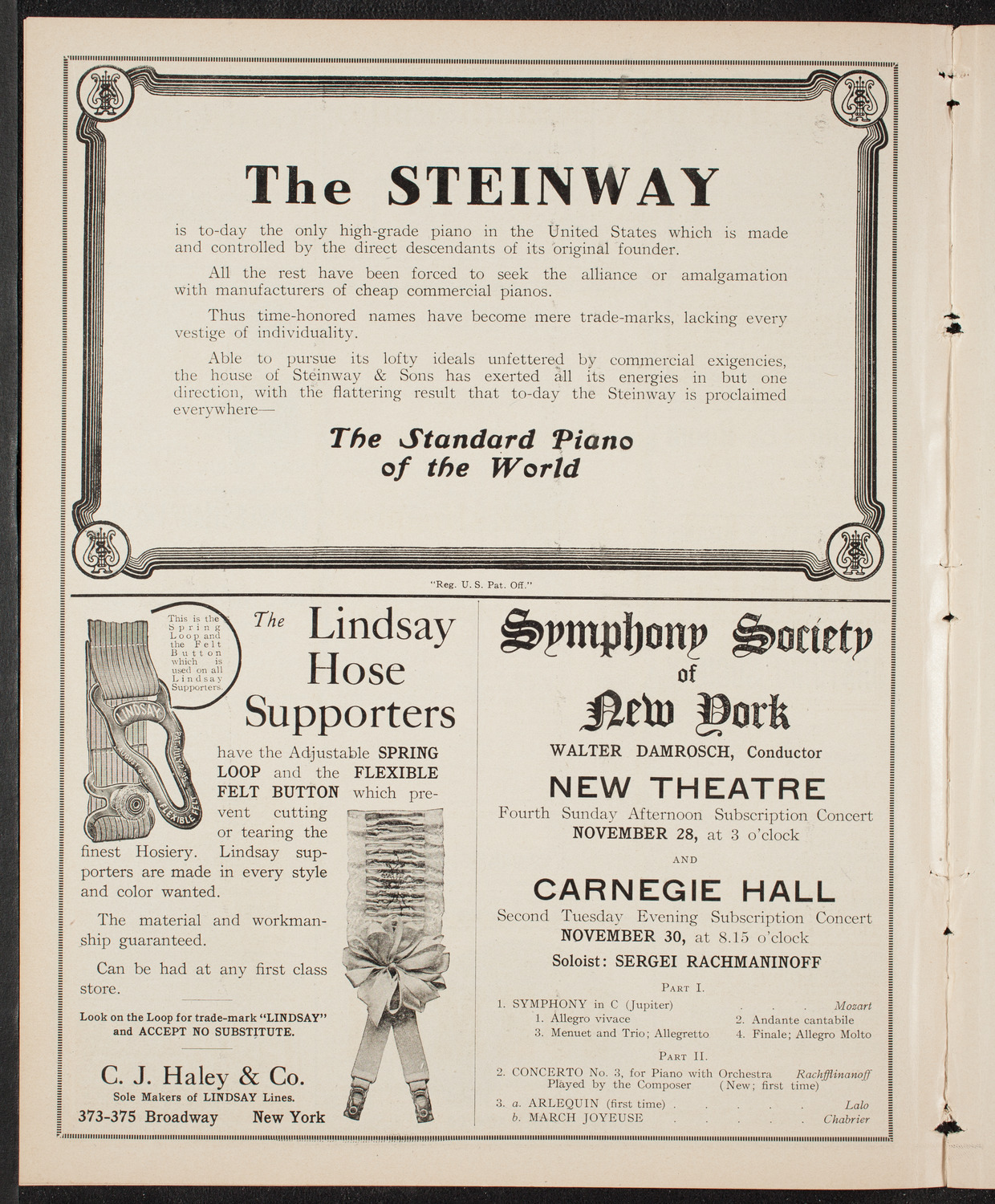 Benefit: St. Mark's Hospital, November 27, 1909, program page 4