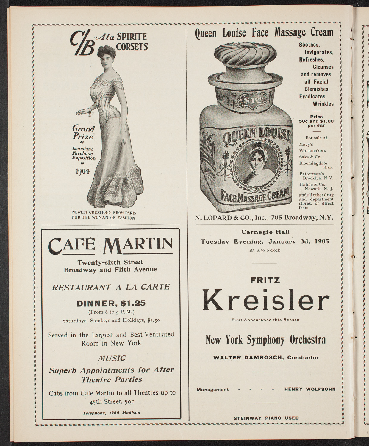 New York Philharmonic, November 11, 1904, program page 8