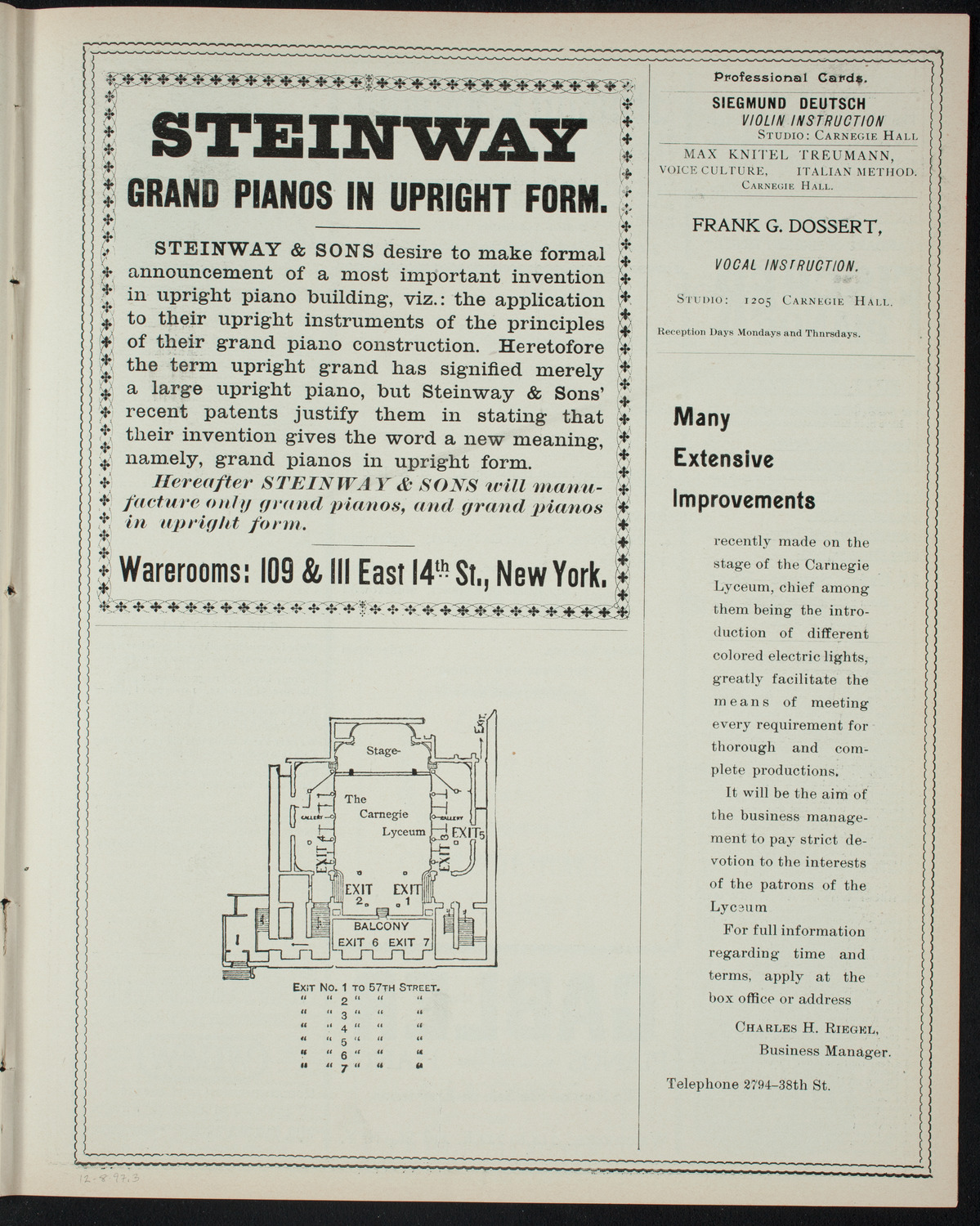 Jessie Shay/ American Symphony Orchestra, December 8, 1897, program page 5