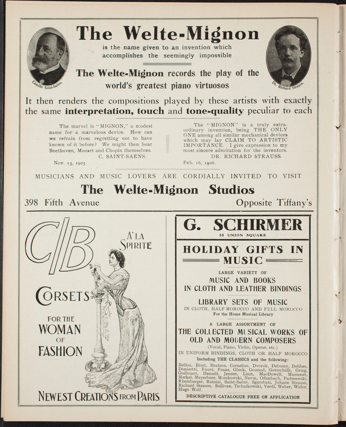 Benefit: St. Mark's Hospital, November 30, 1906, program page 8