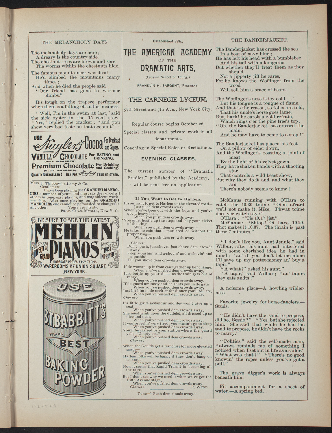 Smith College Class of 1895: "A Midsummer Night's Dream", January 2, 1897, program page 7