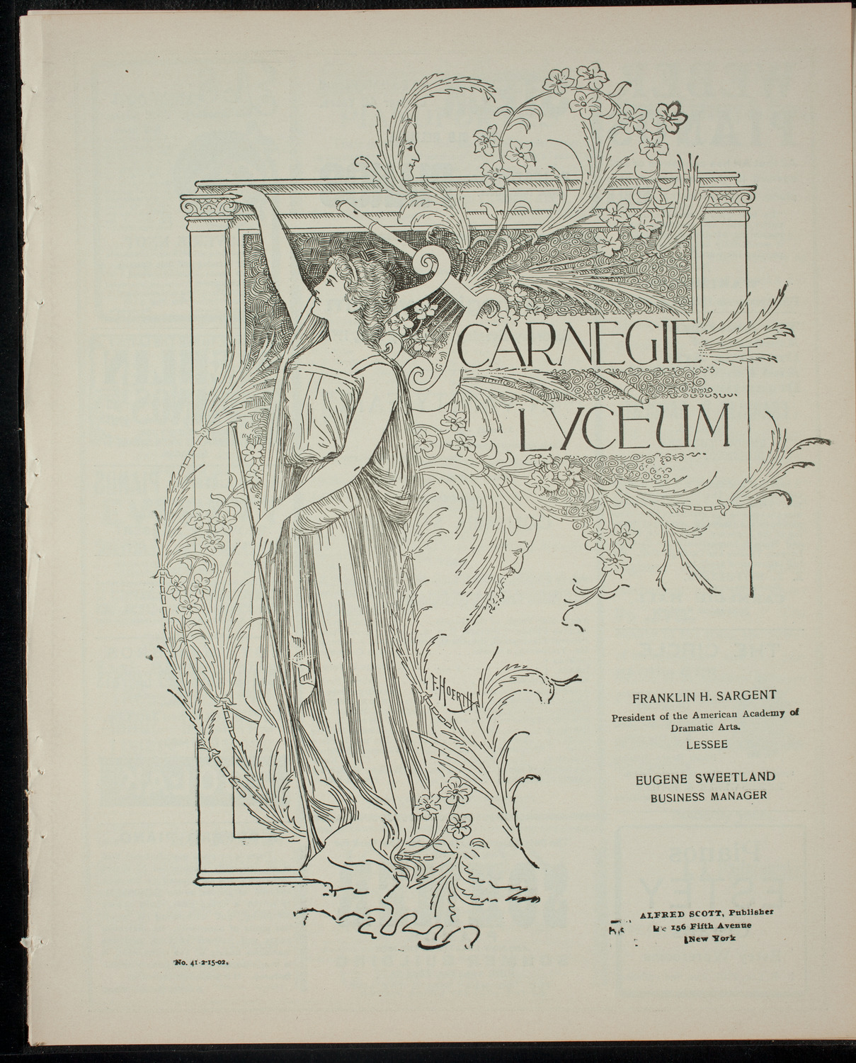 Columbia University Varsity Show, February 15, 1902, program page 1