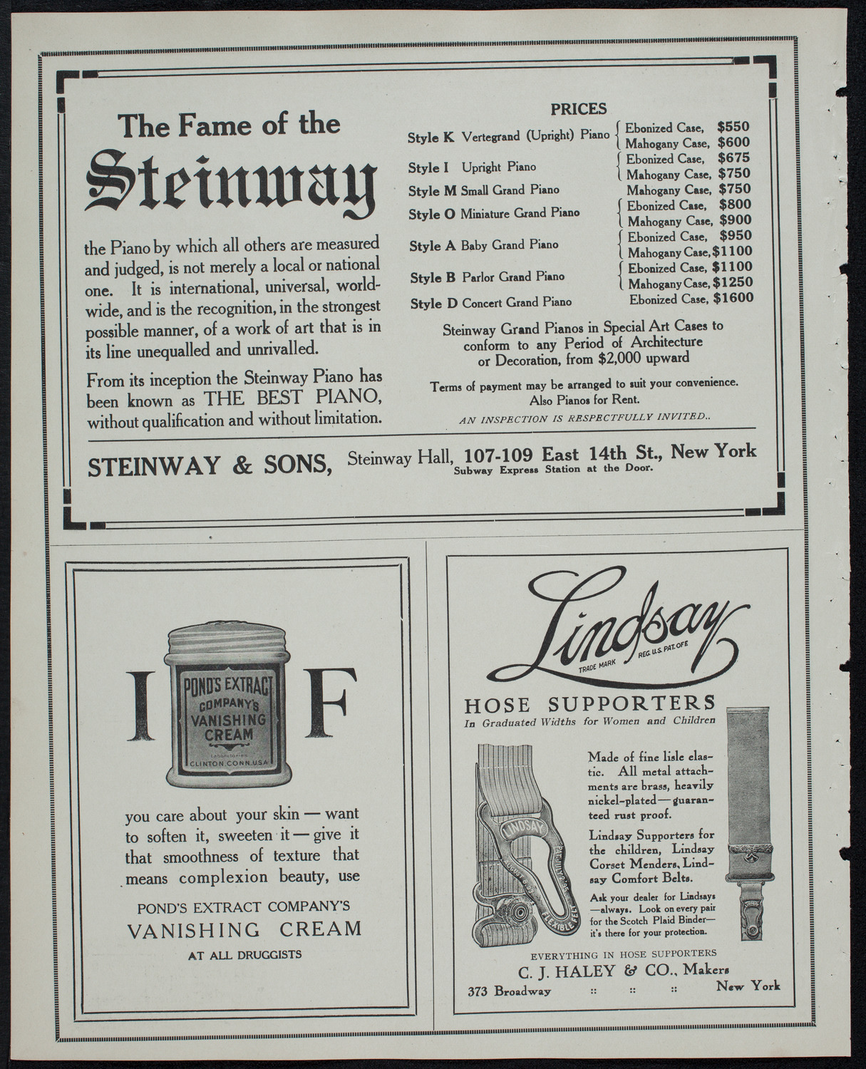 Mischa Elman, Violin, March 29, 1913, program page 4