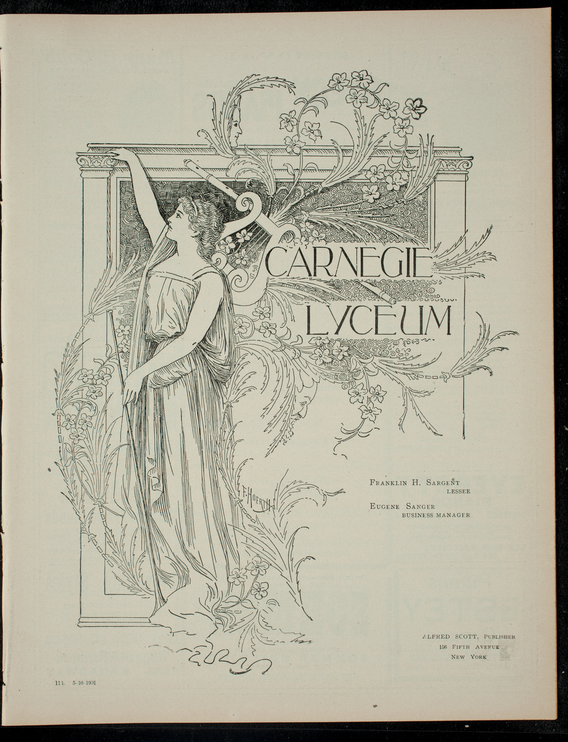 Concert by Rudolf Robertoff, May 10, 1901, program page 1