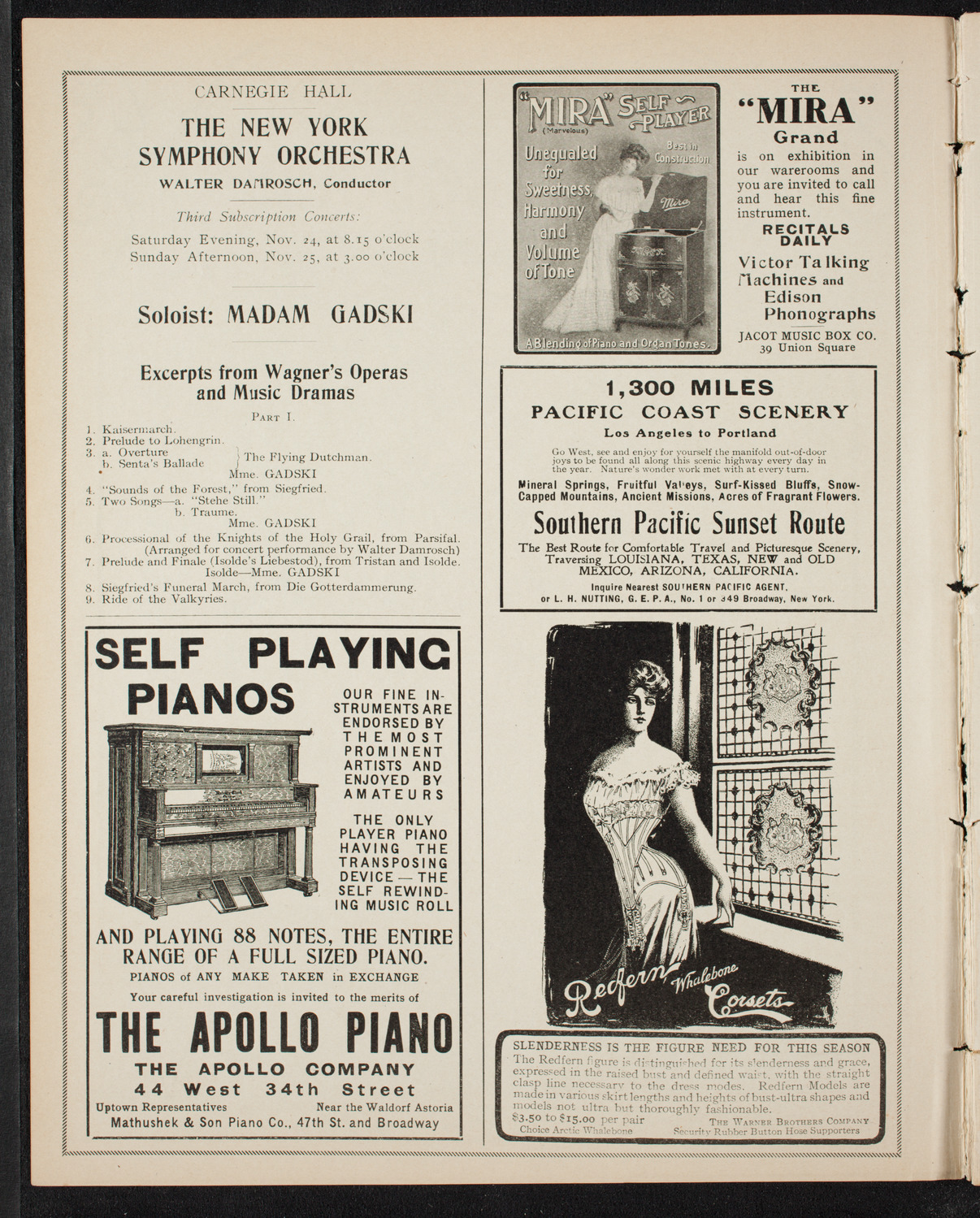New York Philharmonic, November 17, 1906, program page 2