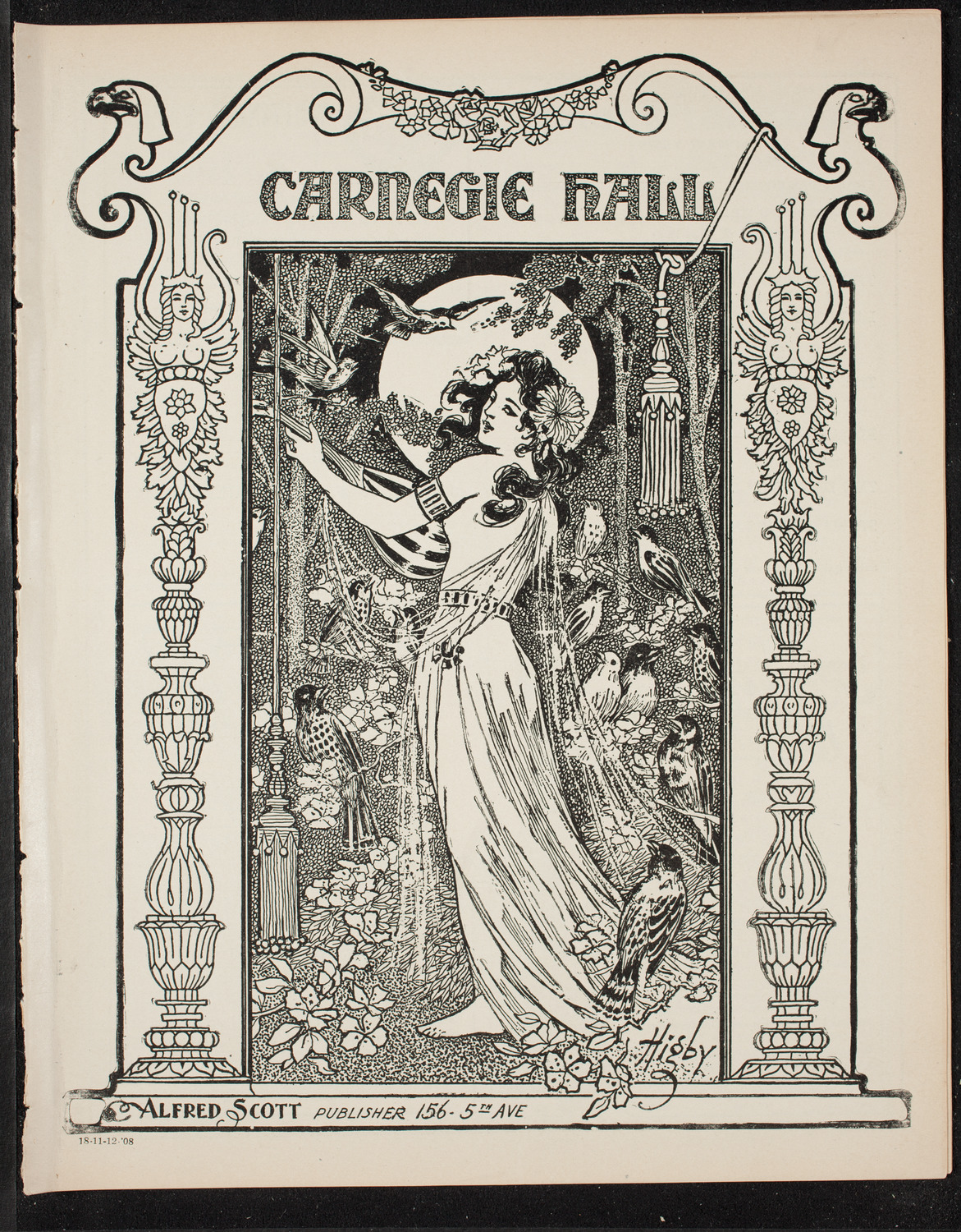 Russian Symphony Society of New York, November 12, 1908, program page 1