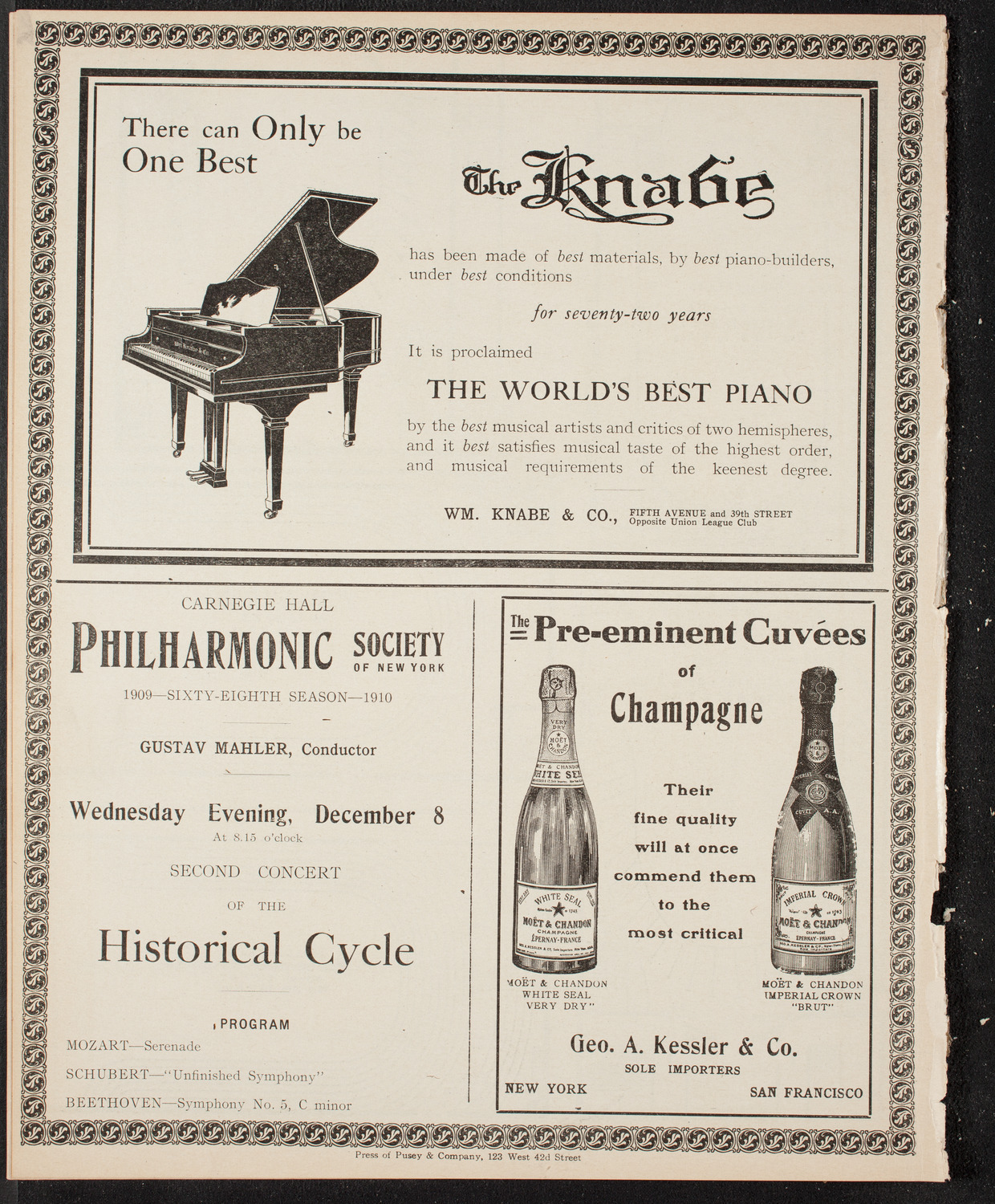 New York Philharmonic, November 25, 1909, program page 12
