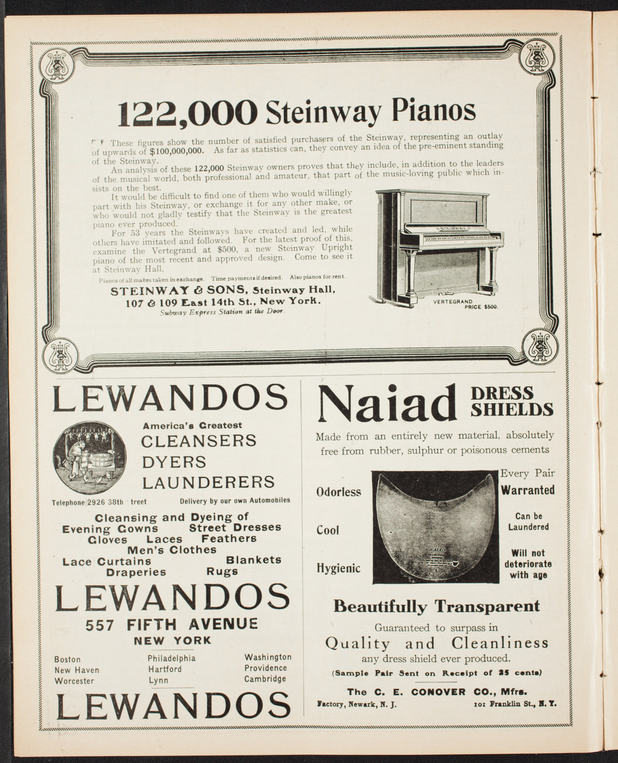 New York Philharmonic, March 15, 1907, program page 4