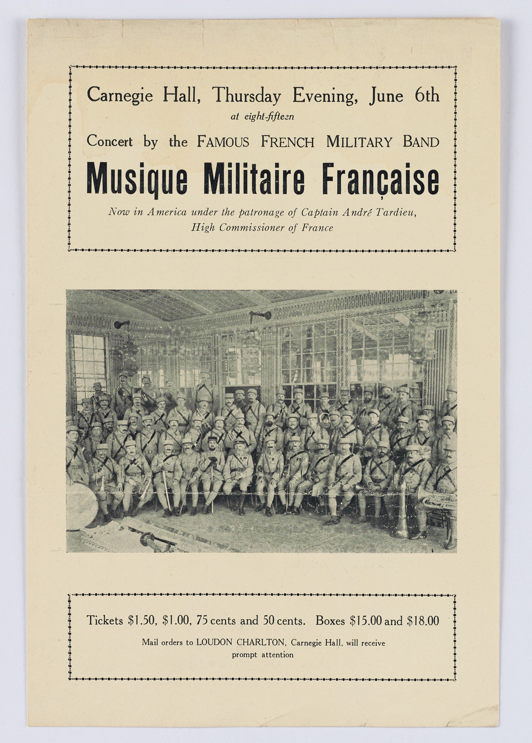 Musique Militaire Française, June 6, 1918