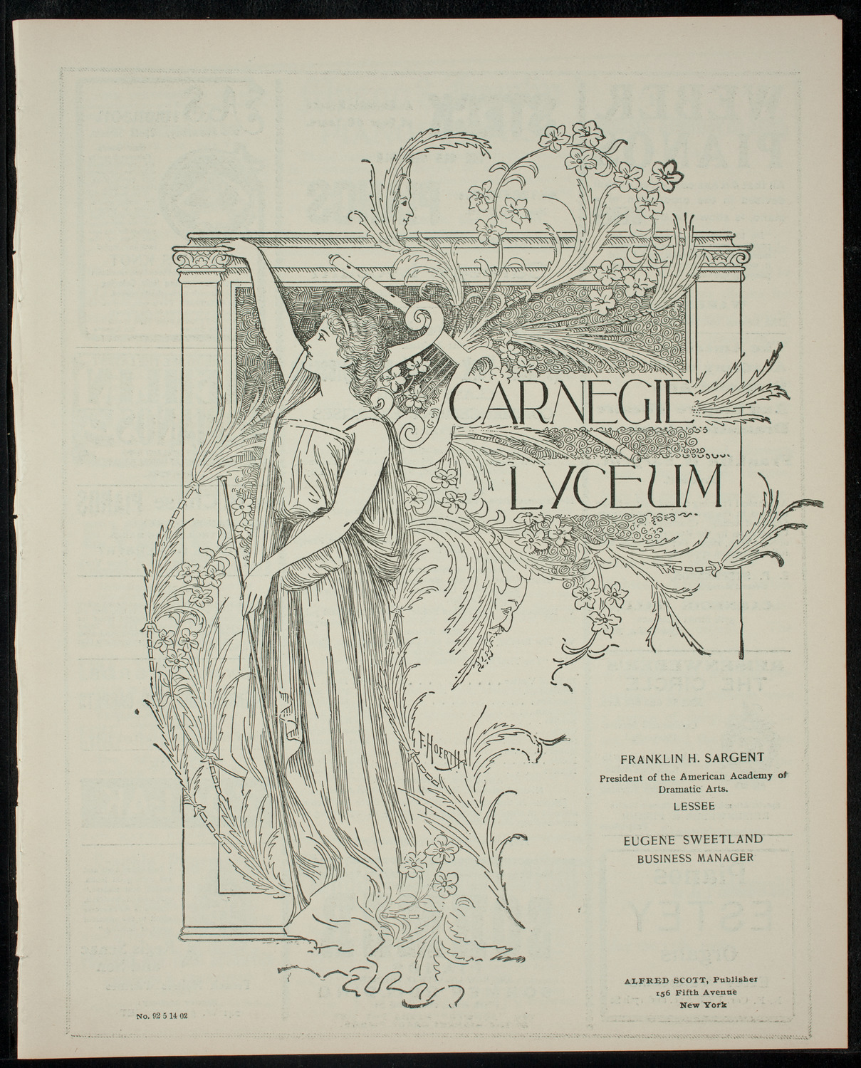 New York School of Expression Class of 1902 Commencement Exercises, May 14, 1902, program page 1