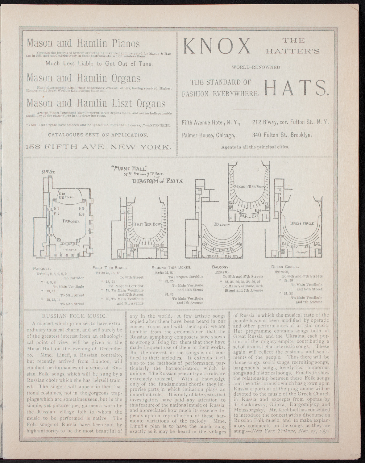 New York Symphony Orchestra, December 2, 1892, program page 3