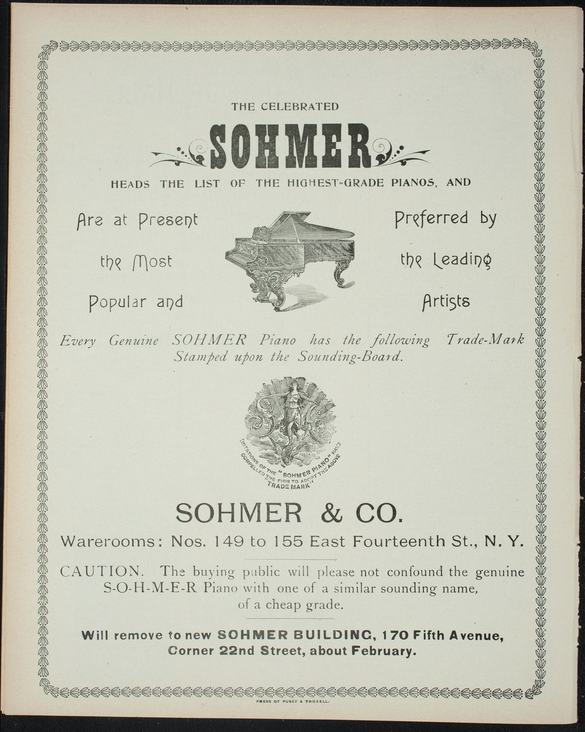 Powers-Mannes Wednesday Morning Musicale, December 29, 1897, program page 8