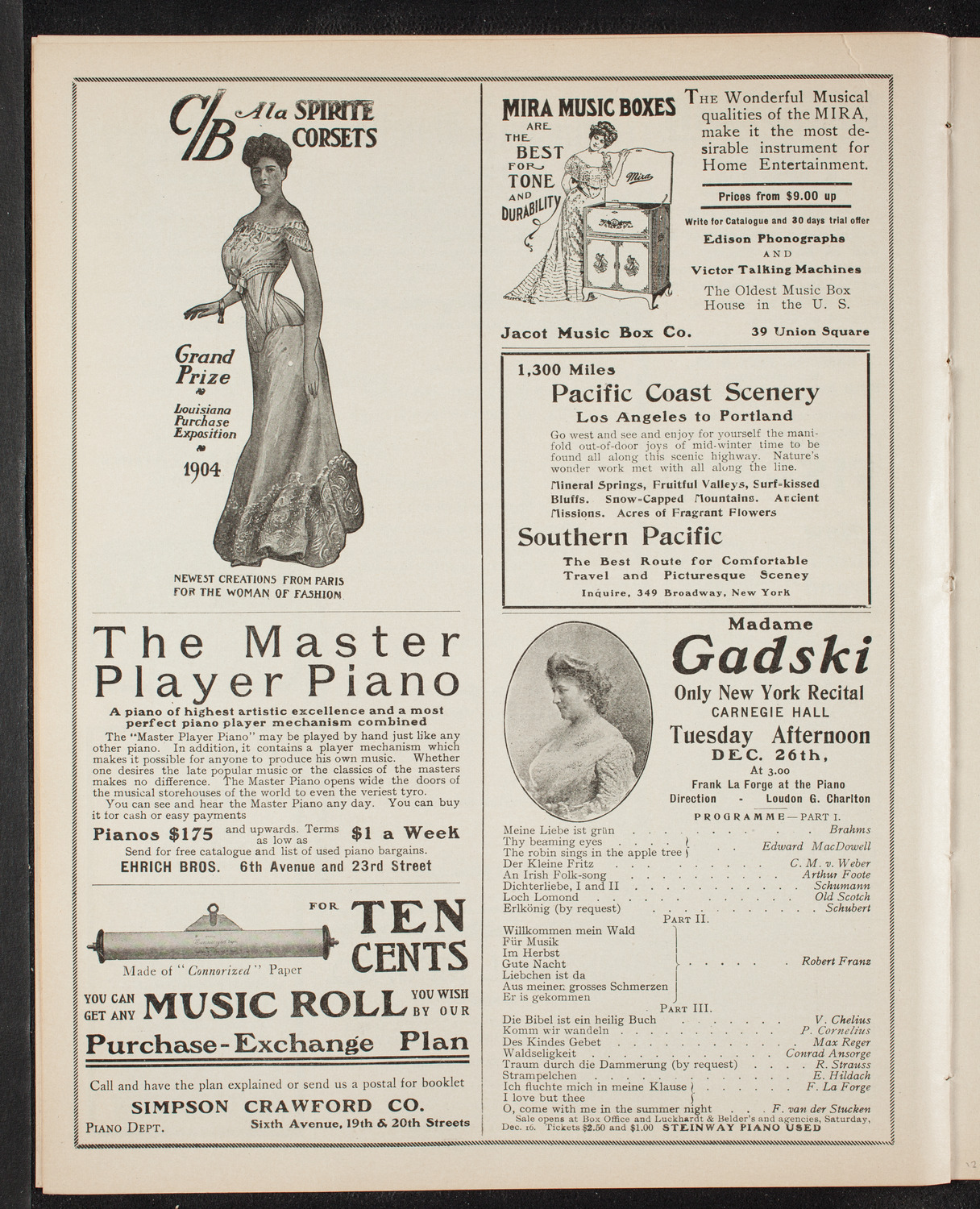 People's Symphony Concert, December 23, 1905, program page 8