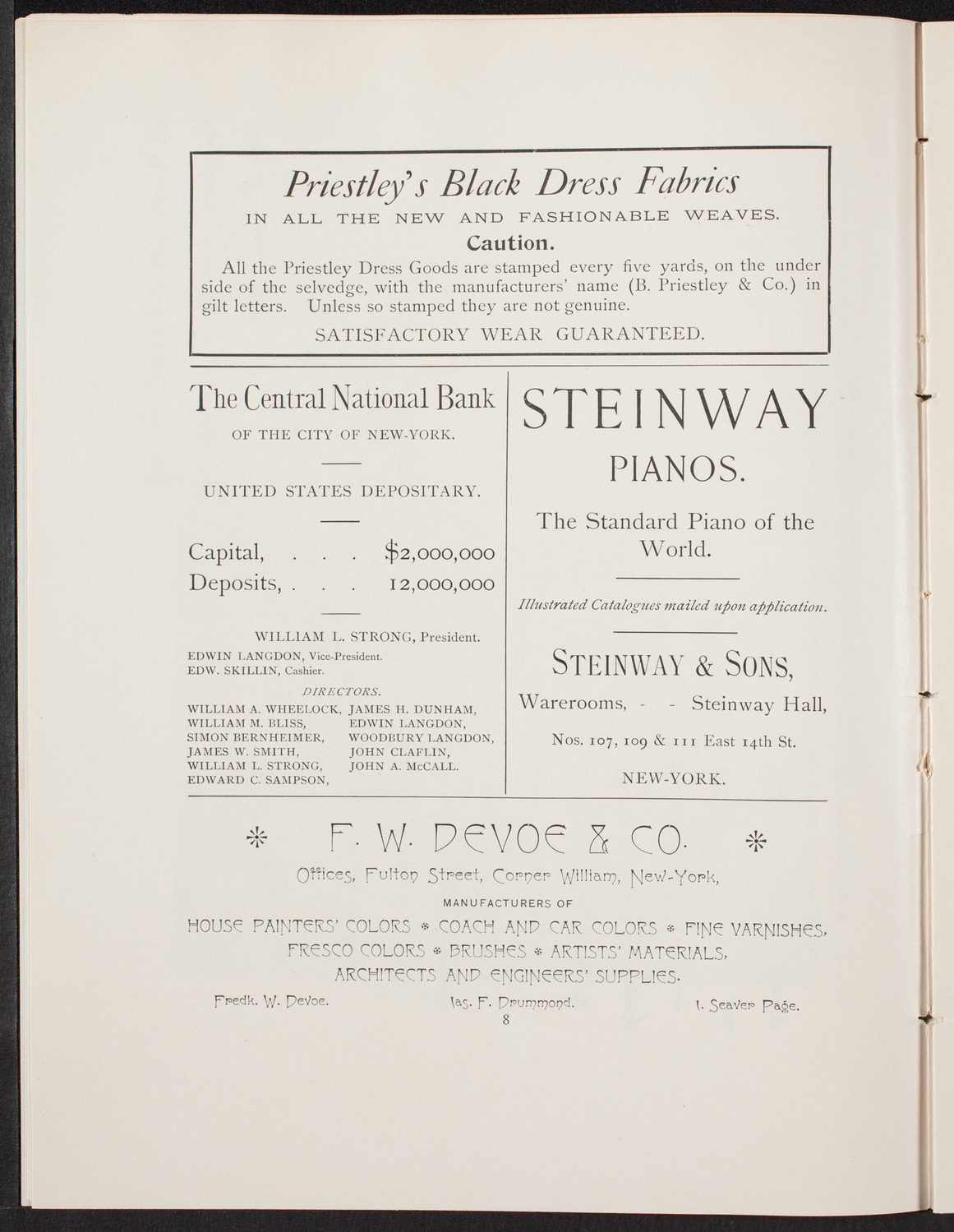 Tennyson's "Maud", April 23, 1892, program page 9