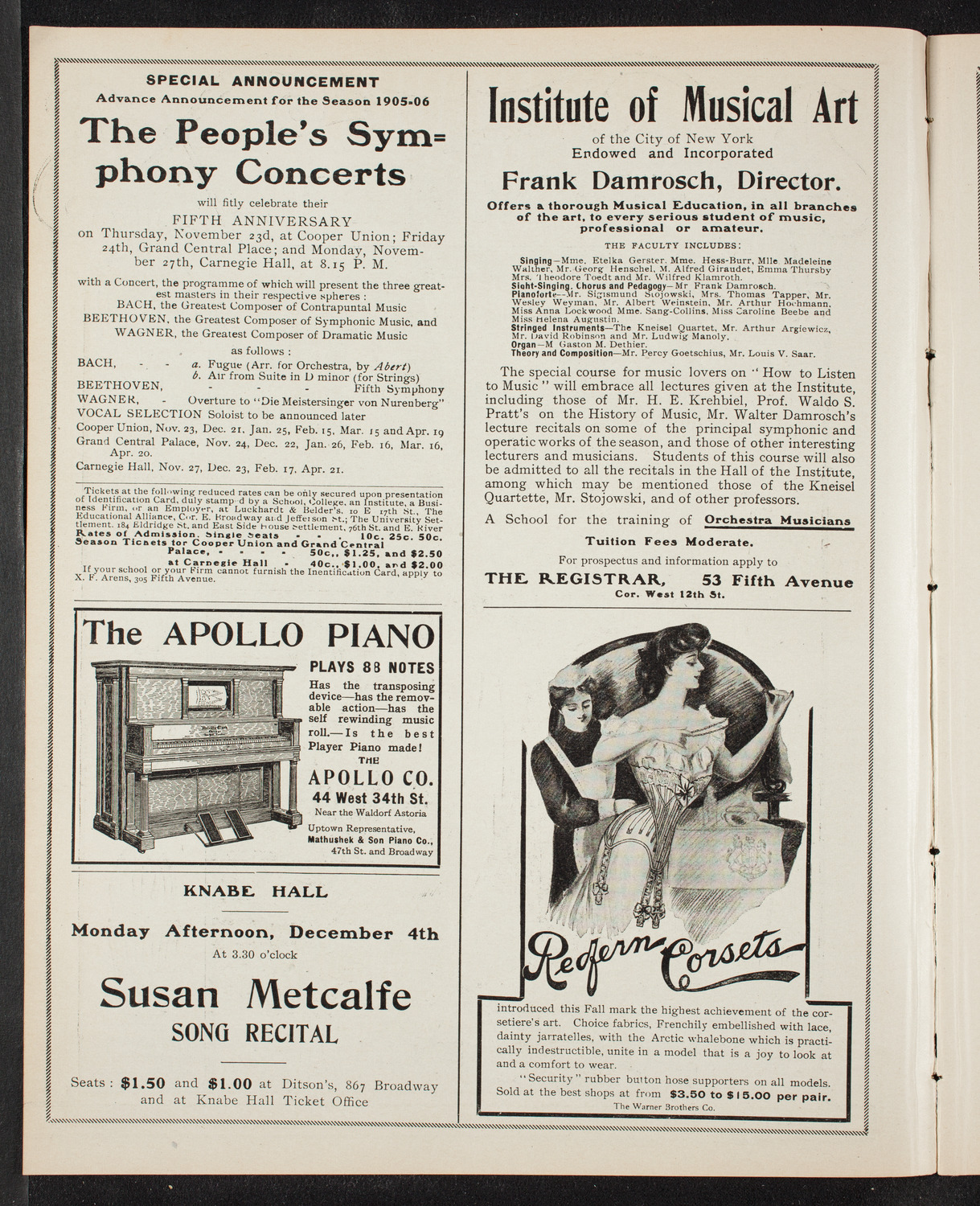 Marie Hall, Violin, November 22, 1905, program page 2