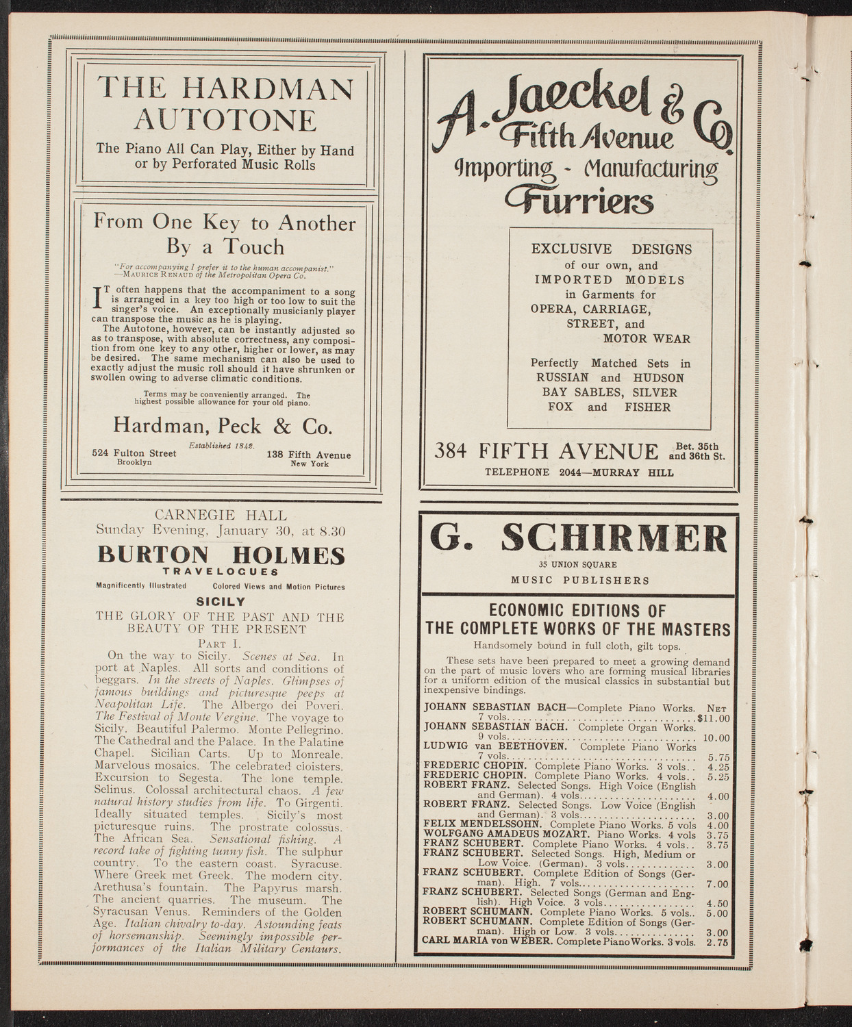 Liza Lehmann, Composer and Pianist, January 28, 1910, program page 8