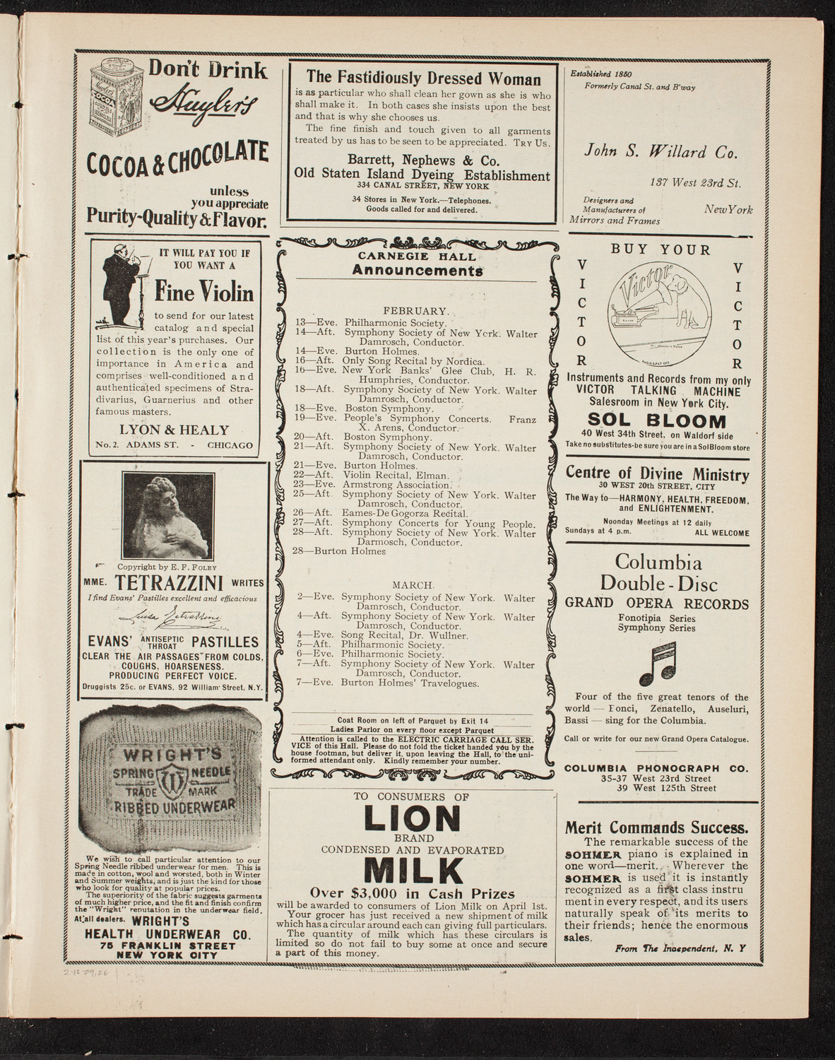 Tribute: Abraham Lincoln, February 12, 1909, program page 3