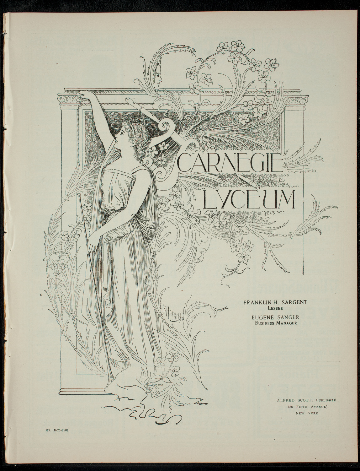 Lecture by Commandant W.D. Snyman, February 25, 1901, program page 1