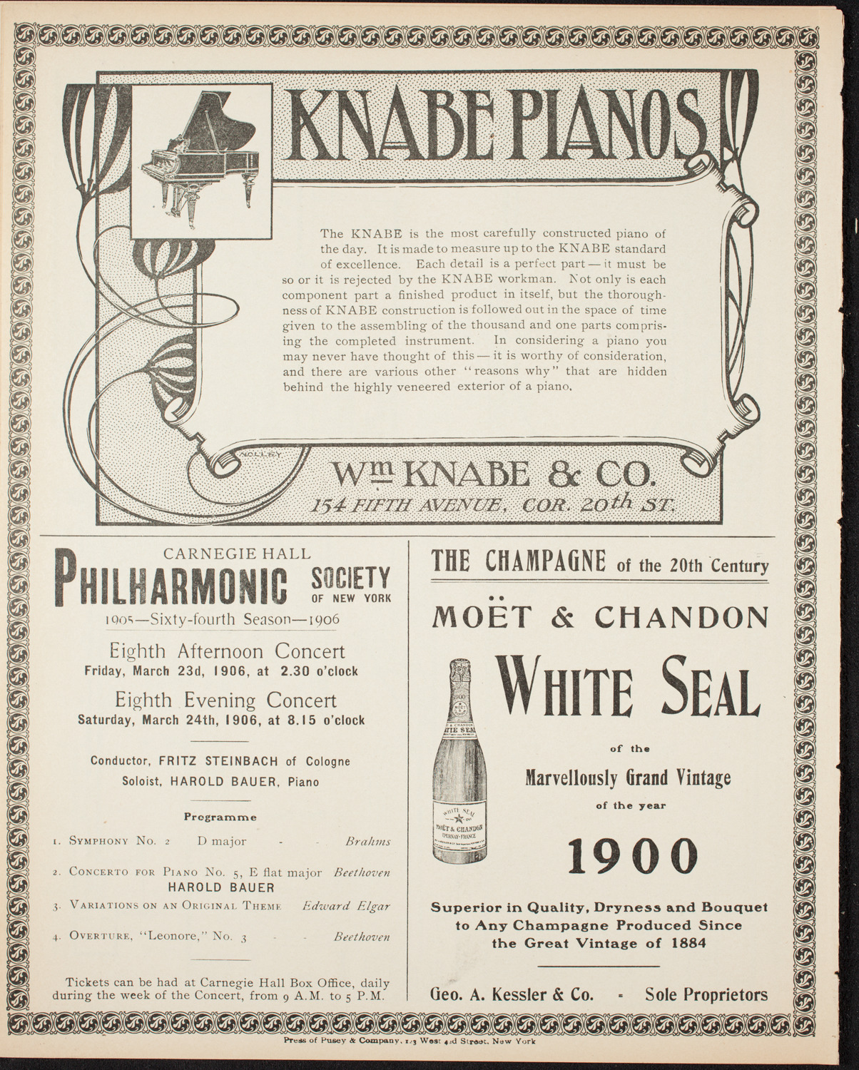 New York Philharmonic, March 3, 1906, program page 12